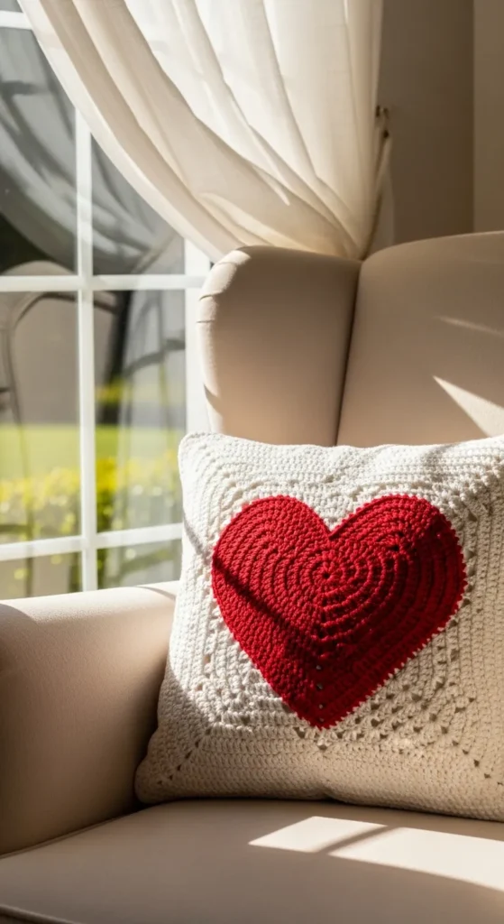 Heart Motif Pillow