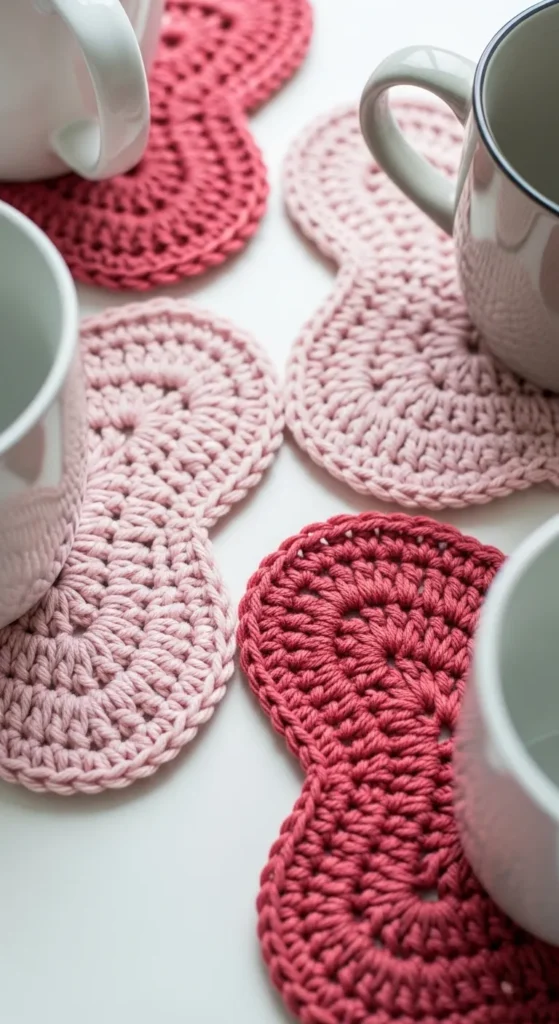 Heart-Shaped Coasters