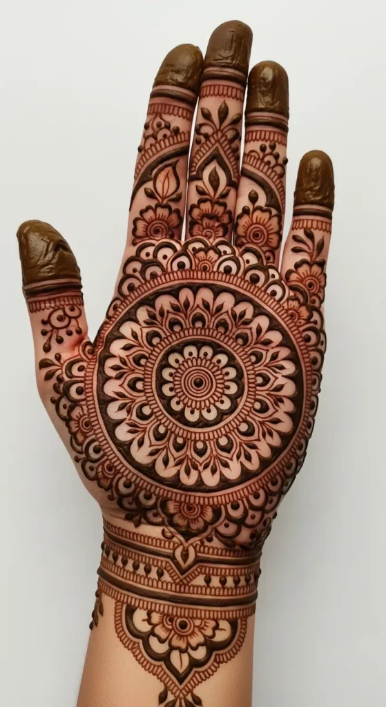 Henna Mandala with Floral Details