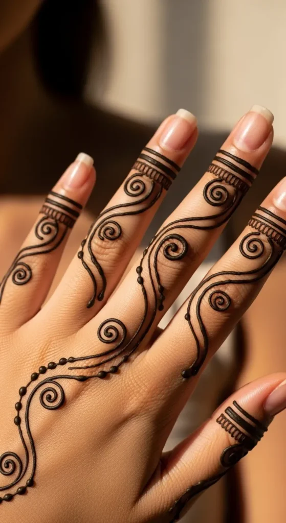 Henna Spiral Design