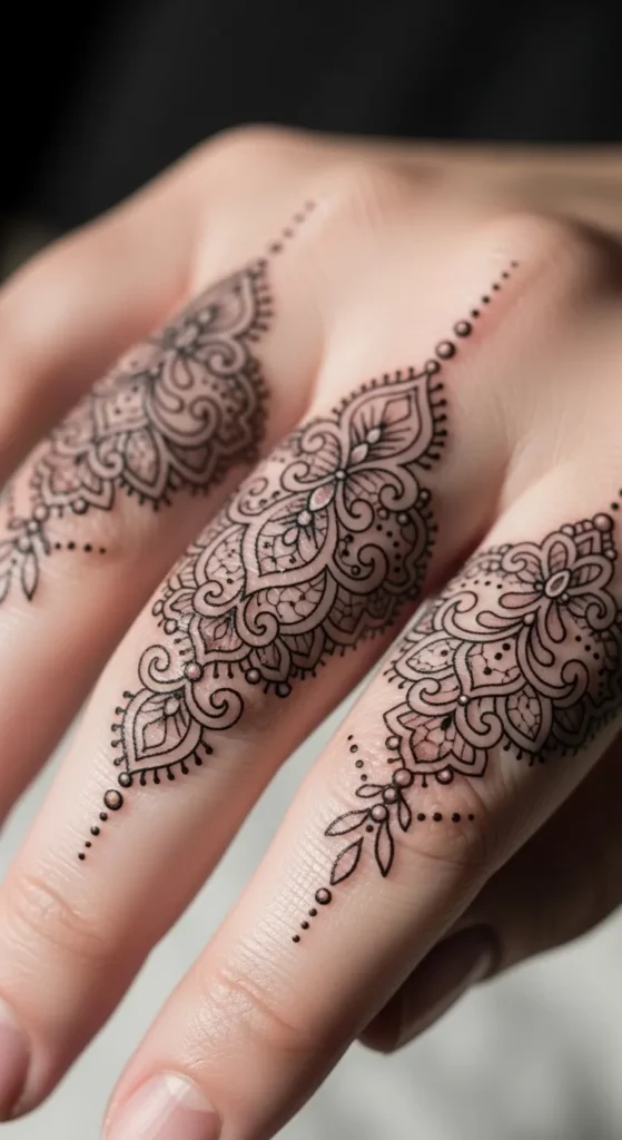  Intricate Lace and Dots Design