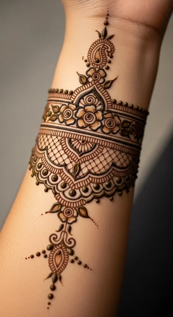 Lace Cuffs with Roses