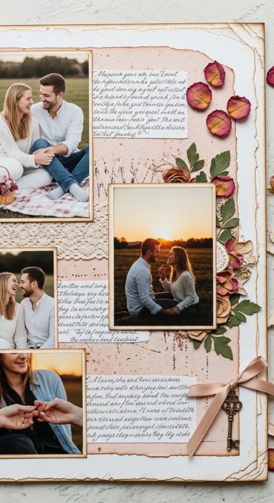 Love Story Scrapbook Page