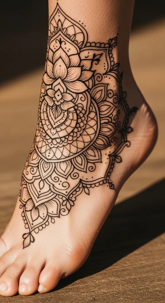 Mandala Foot Design