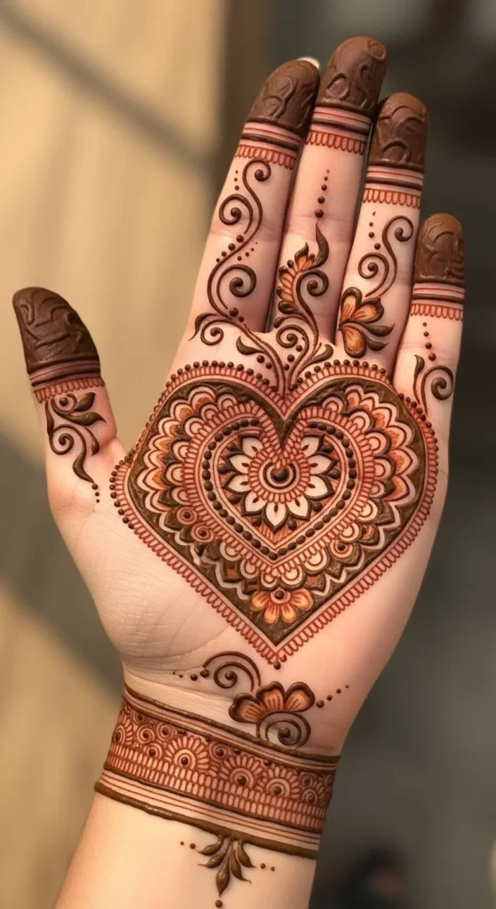 Mandala Heart Design