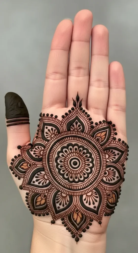 Mandala Palm Mehndi Design