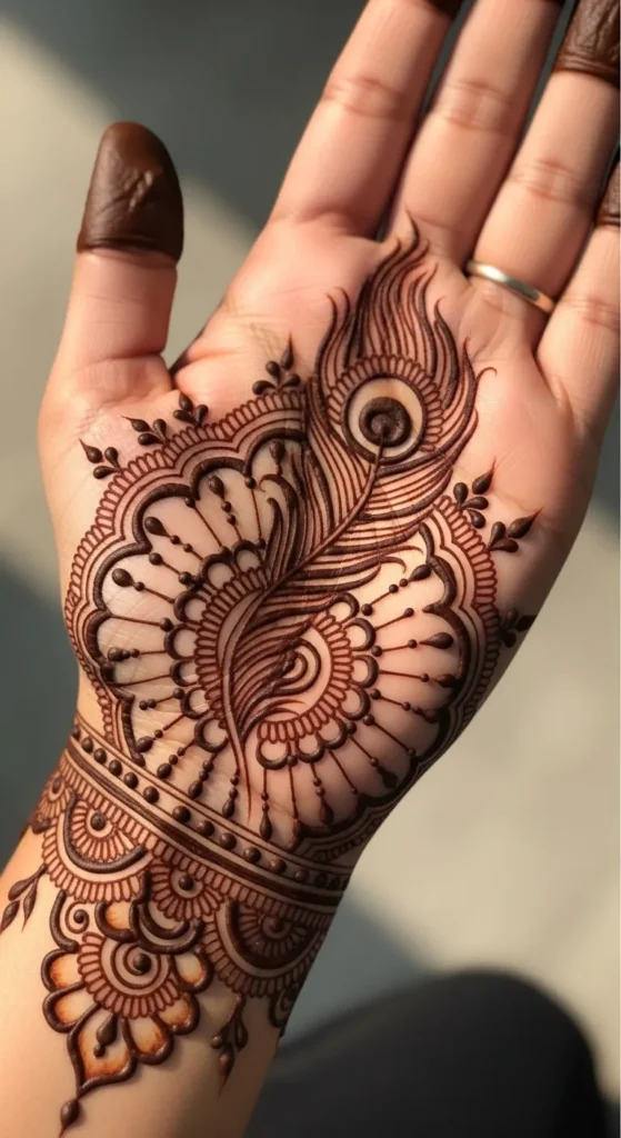 Mandala Peacock Feather Design