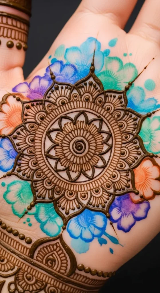 Mandala Watercolor-Inspired Design