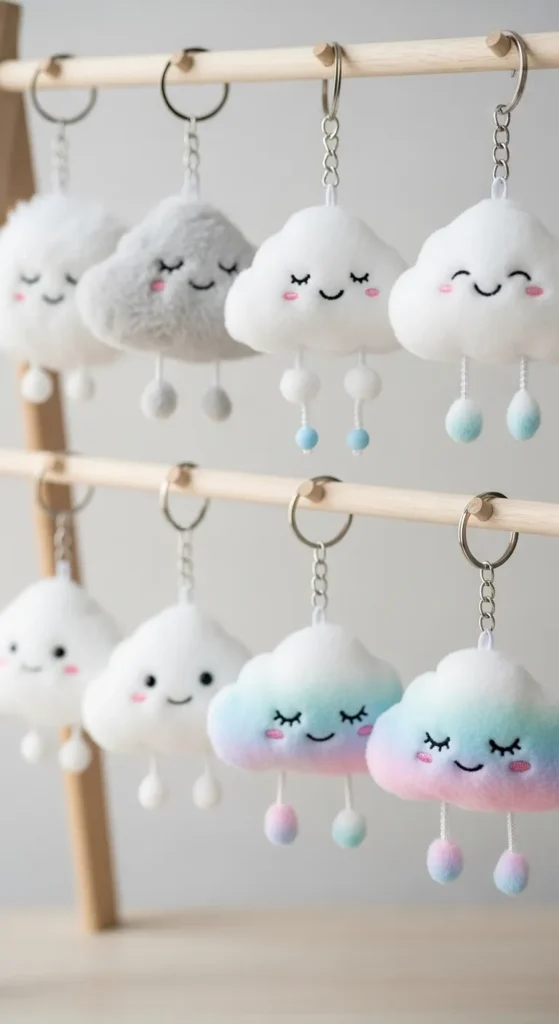 Mini Cloud Keychains