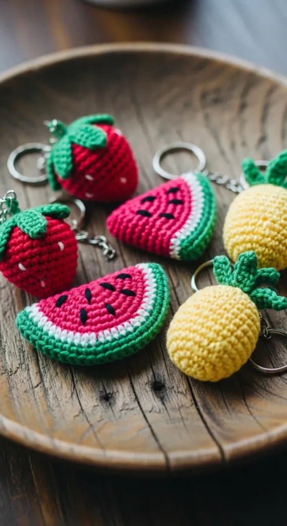 Mini Fruit Keychains