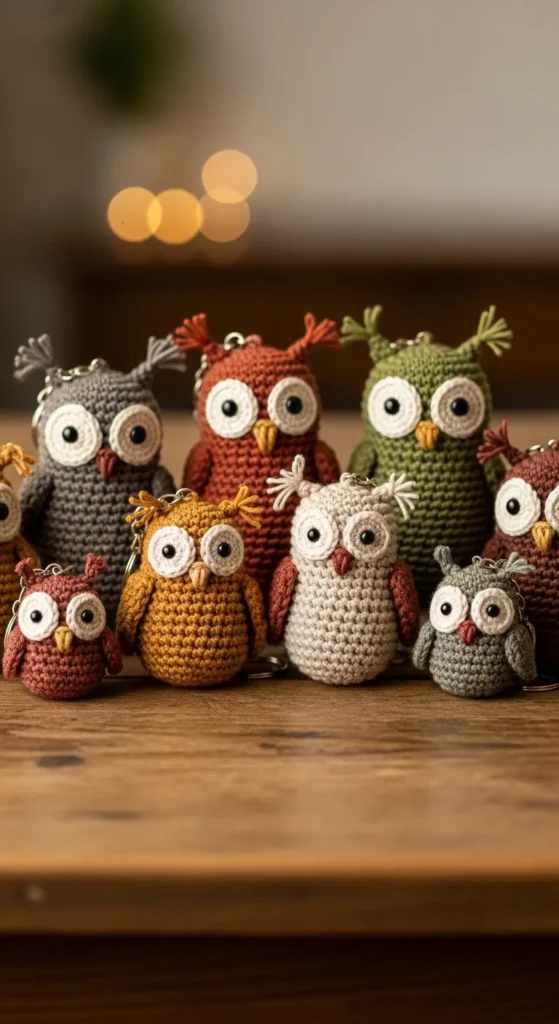 Mini Owl Keychains