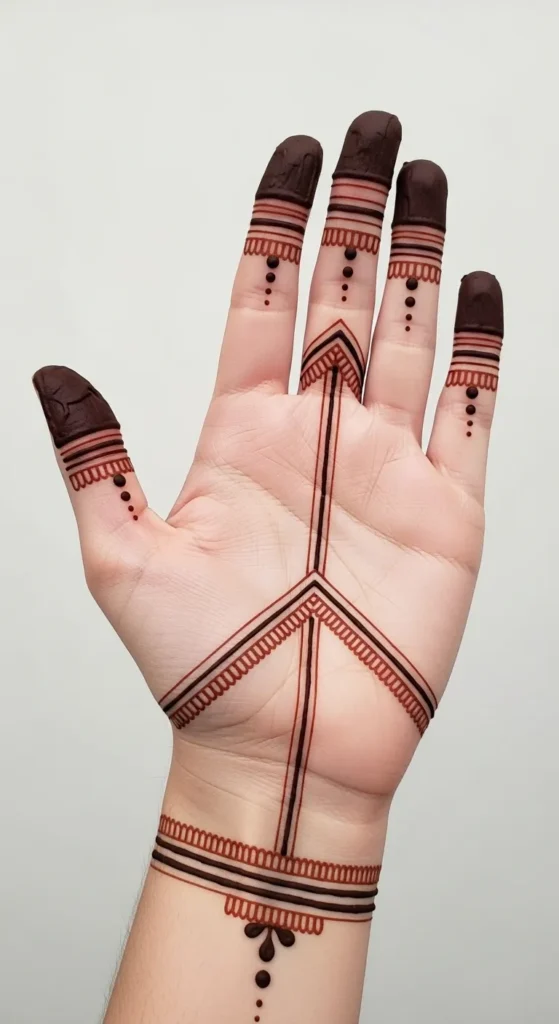 Minimalist Palm Mehndi Design