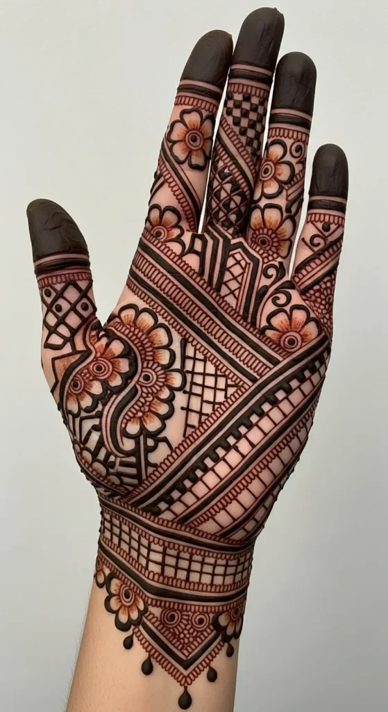  Modern Fusion Mehndi Design