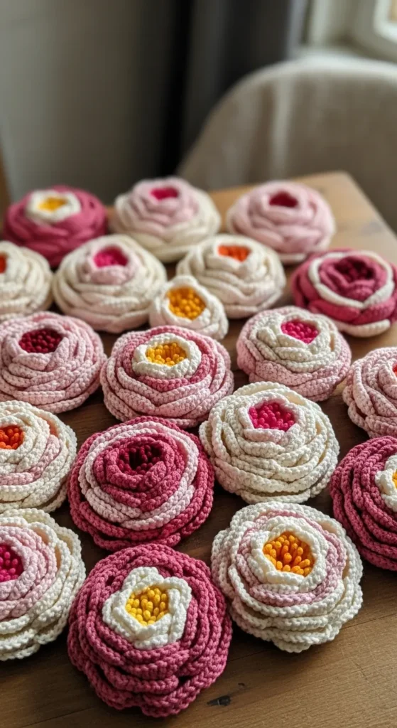 Peony Crochet Flower