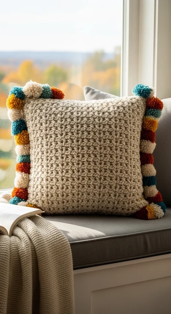 Pom-Pom Accent Pillow