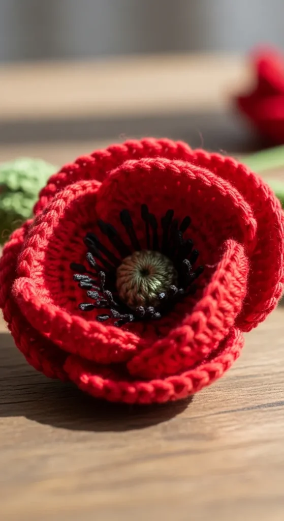 Poppy Crochet Flower