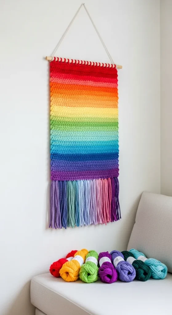 Rainbow Ombre Wall Hanging
