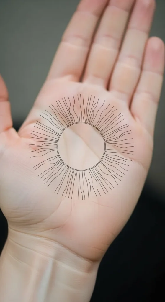 Simple Circular Design on the Palm