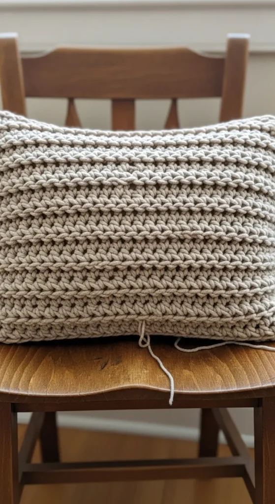 Simple Crocheted Pillow Cover