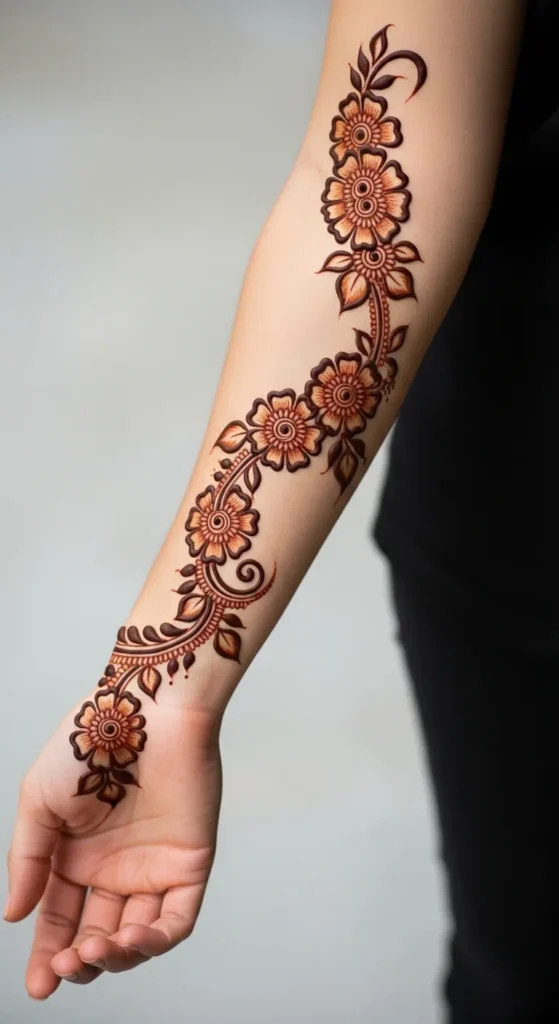 Simple Floral Chain Along the Arm