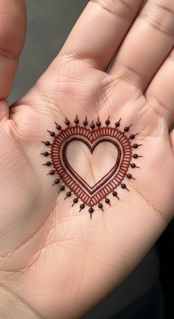 Simple Heart Motif with Thin Borders