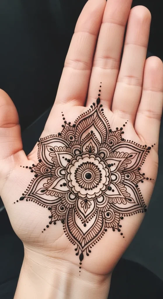 Single Mandala on the Palm