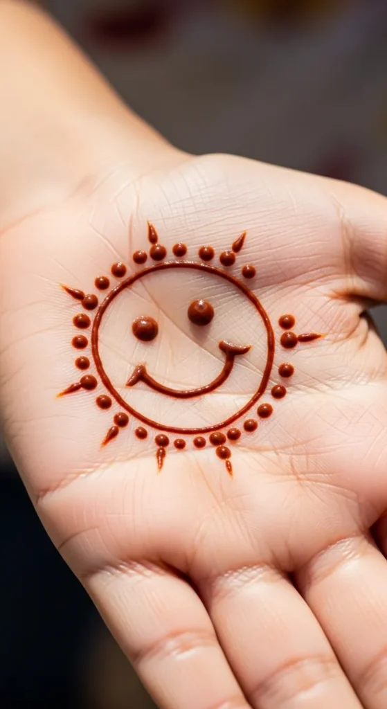 Smiley Face Mehndi