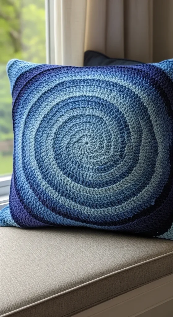 Spiral Crochet Pillow