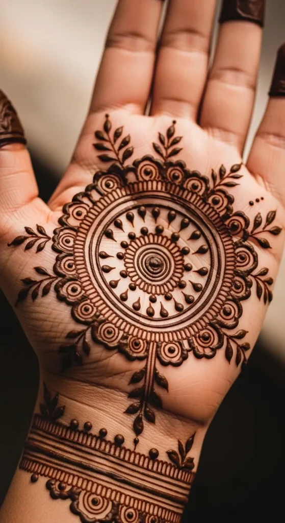 Spiral Mehndi Pattern