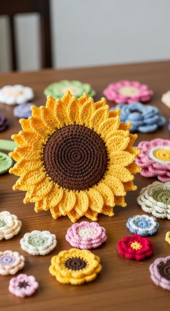 Sunflower Crochet Flower