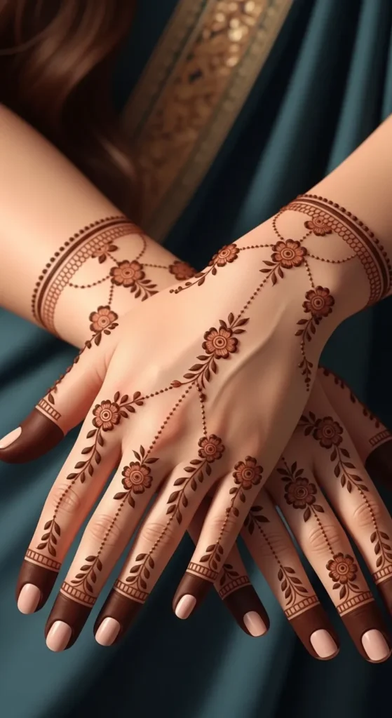 Tiny Flower Chain Design