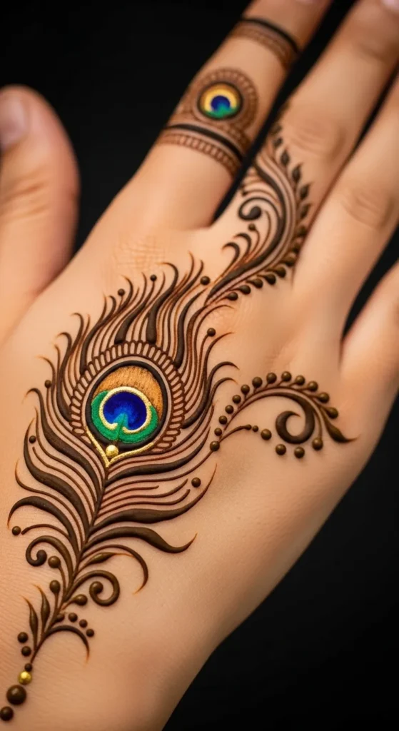 Traditional Peacock Feather Design