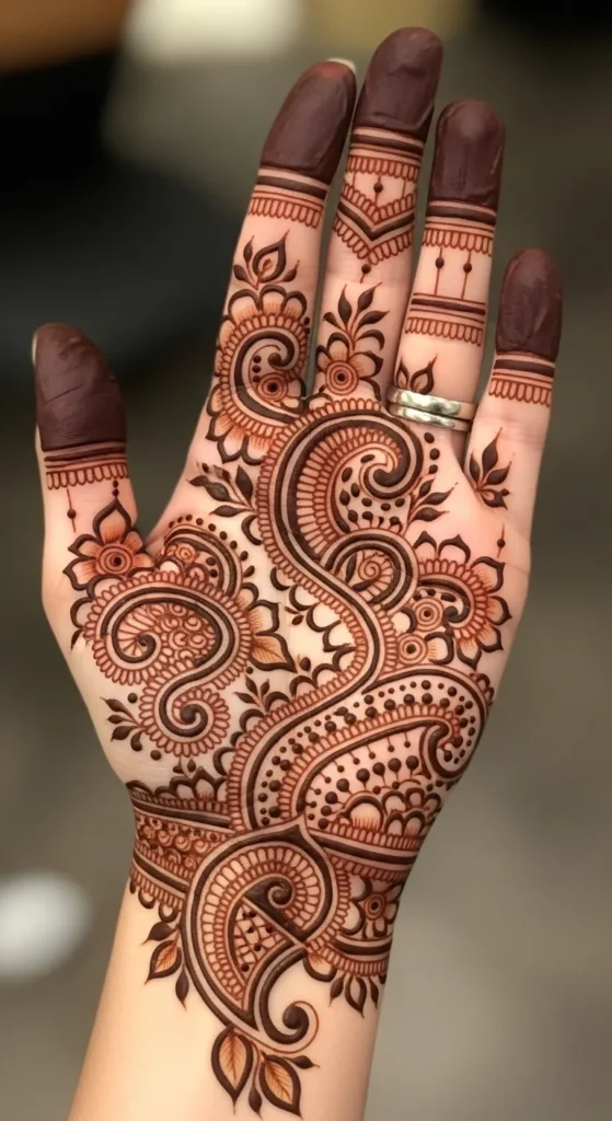 Vintage Paisley Palm Design