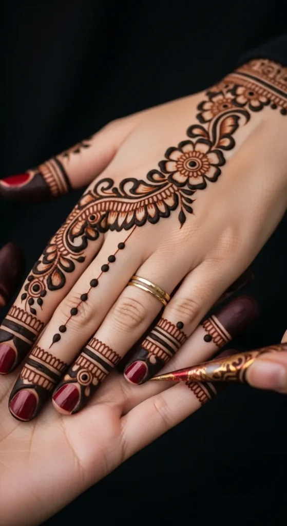 finger mehndi designs