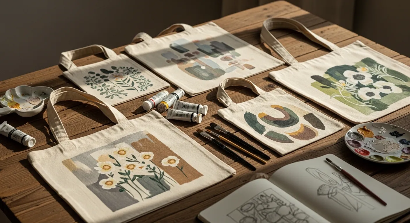 22 Aesthetic Painted Tote Bag Ideas for Cute and Wearable DIY Inspiration