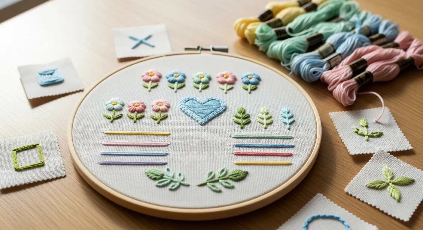 22 Easy simple hand embroidery designs for Beginner-Friendly Stitch Practice