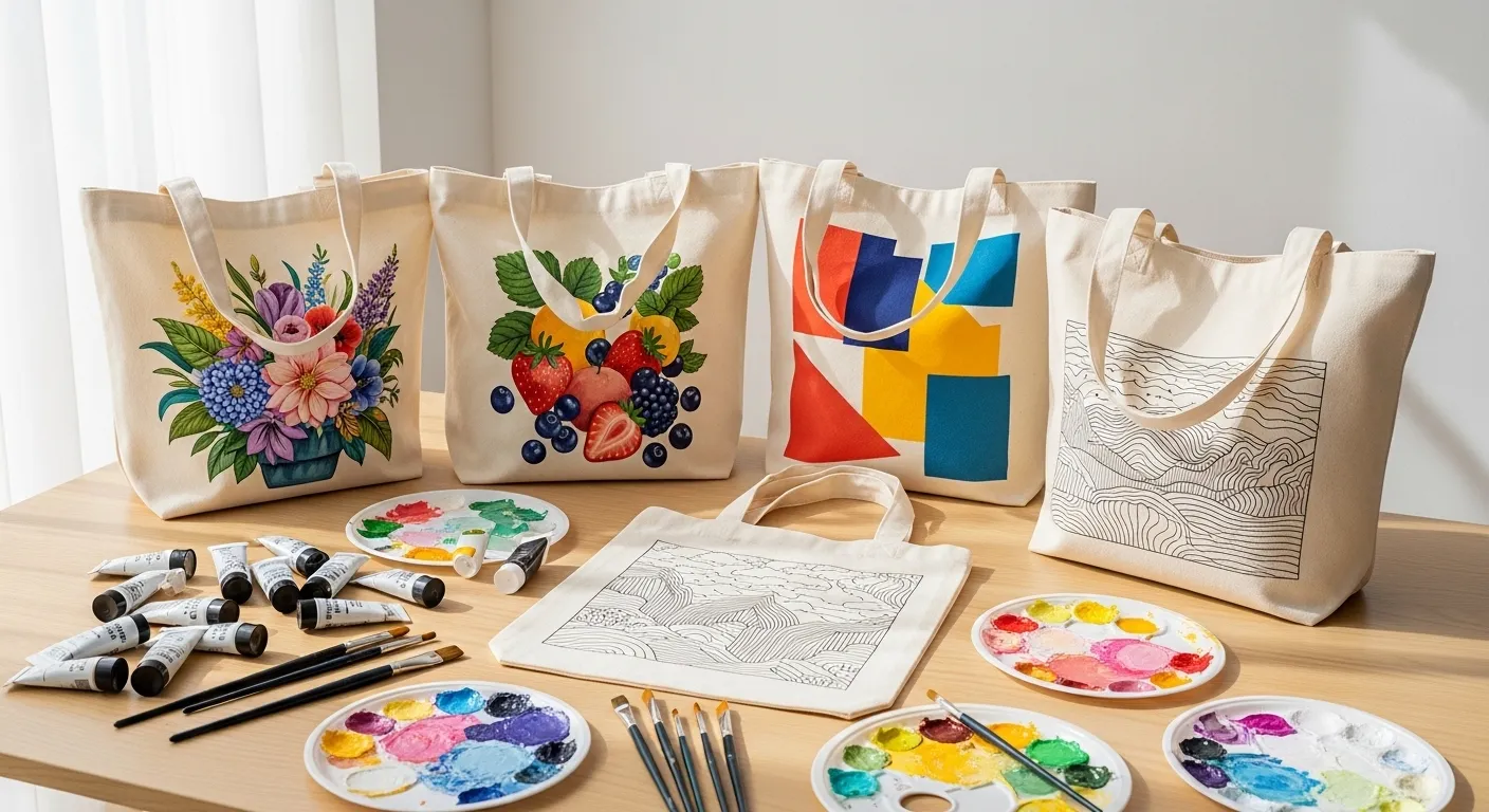 23 Viral aesthetic tote bag painting ideas for Pinterest-Worthy Custom Style