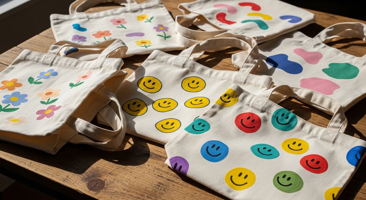 27 Easy canvas tote bag painting ideas for Beginner-Friendly Custom Designs