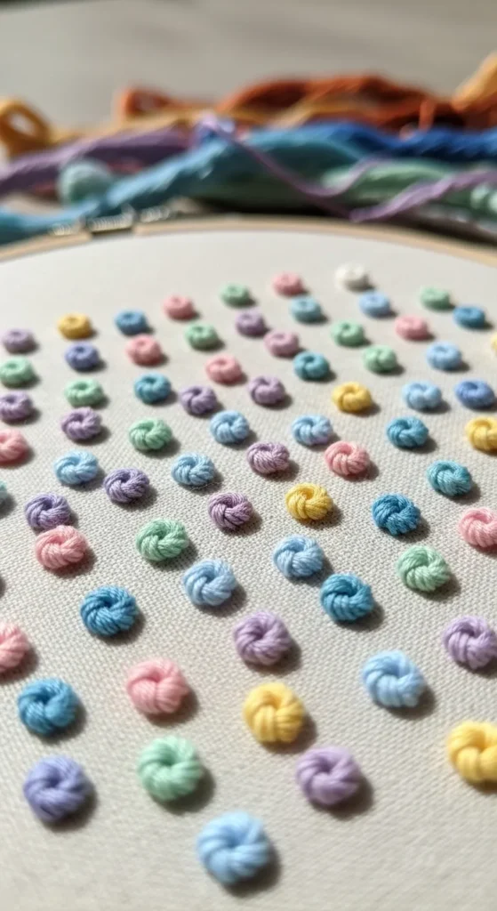 French Knot Dot Texture