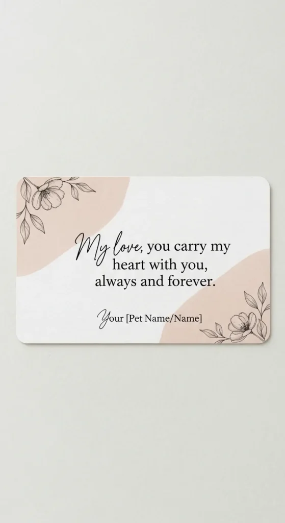 Handmade Wallet Insert Card