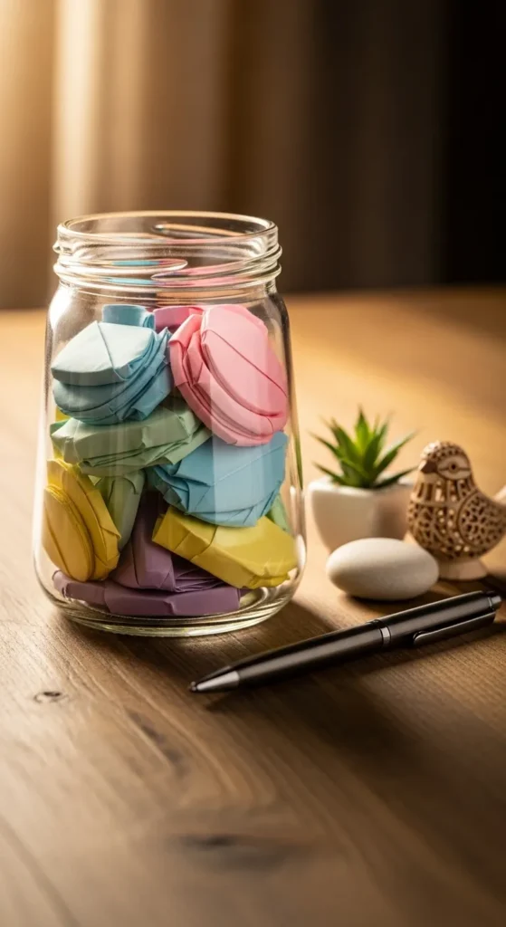 Memory Jar Filled with Personal Notes