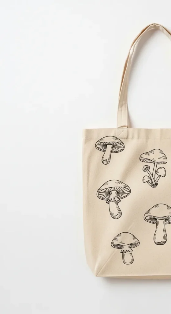  Minimal Line Art Mushrooms