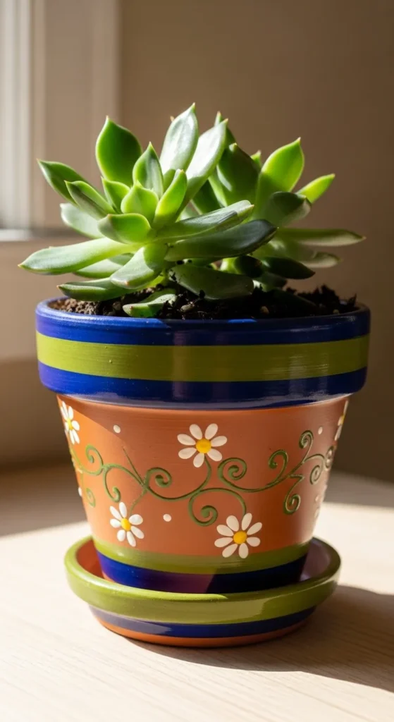 Painted Plant Pot