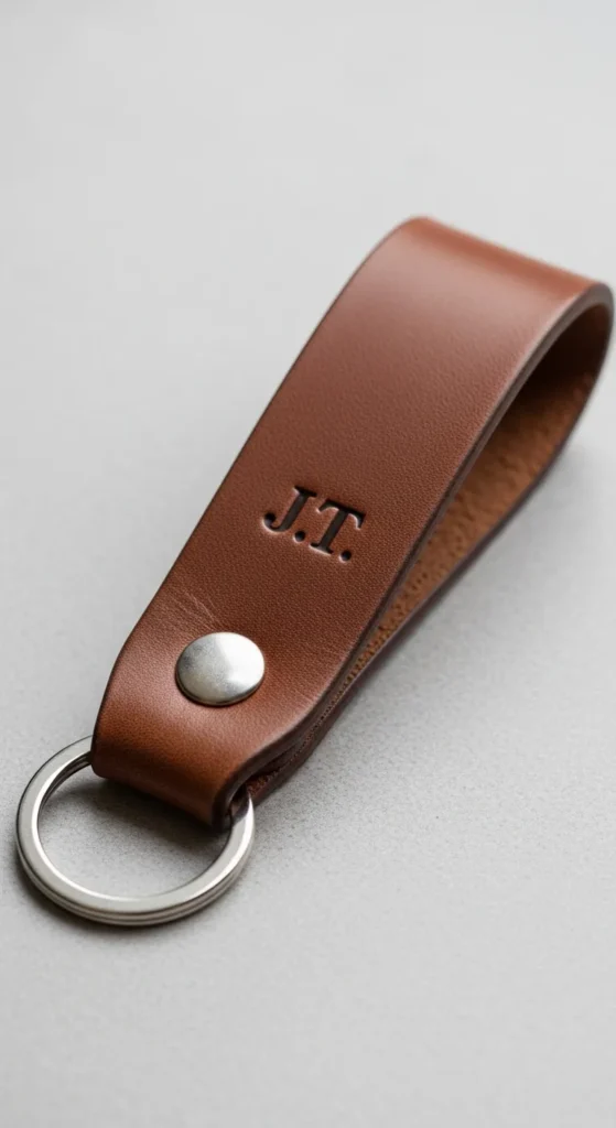 Personalized Leather Keychain
