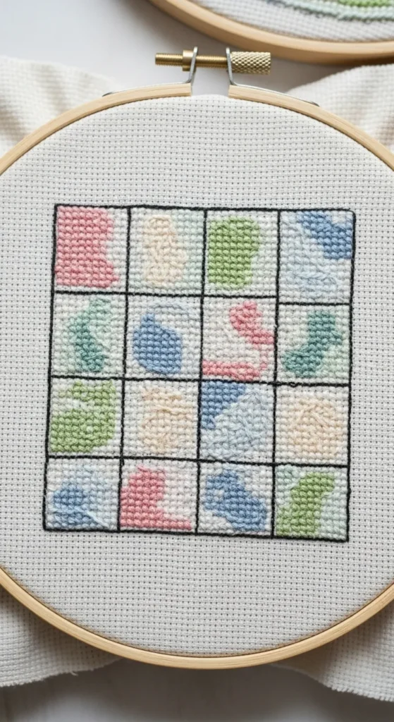  Simple Cross Stitch Grid Art