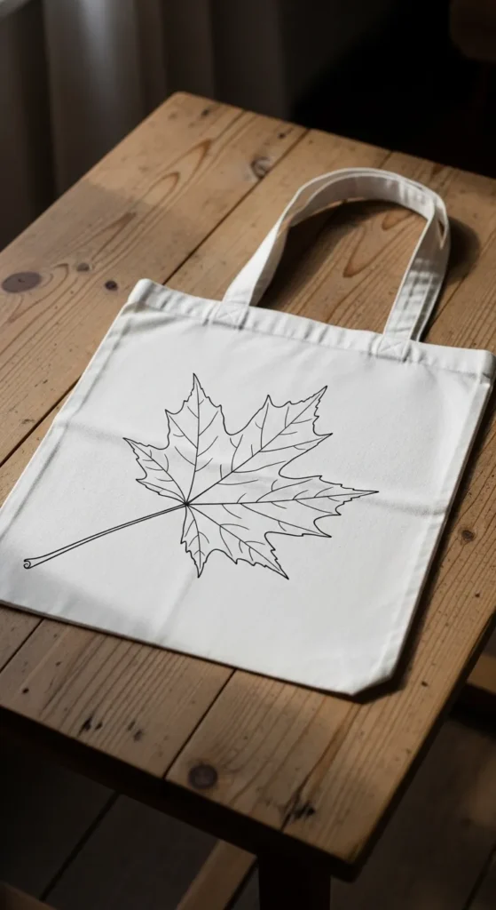 Single Leaf Line Art