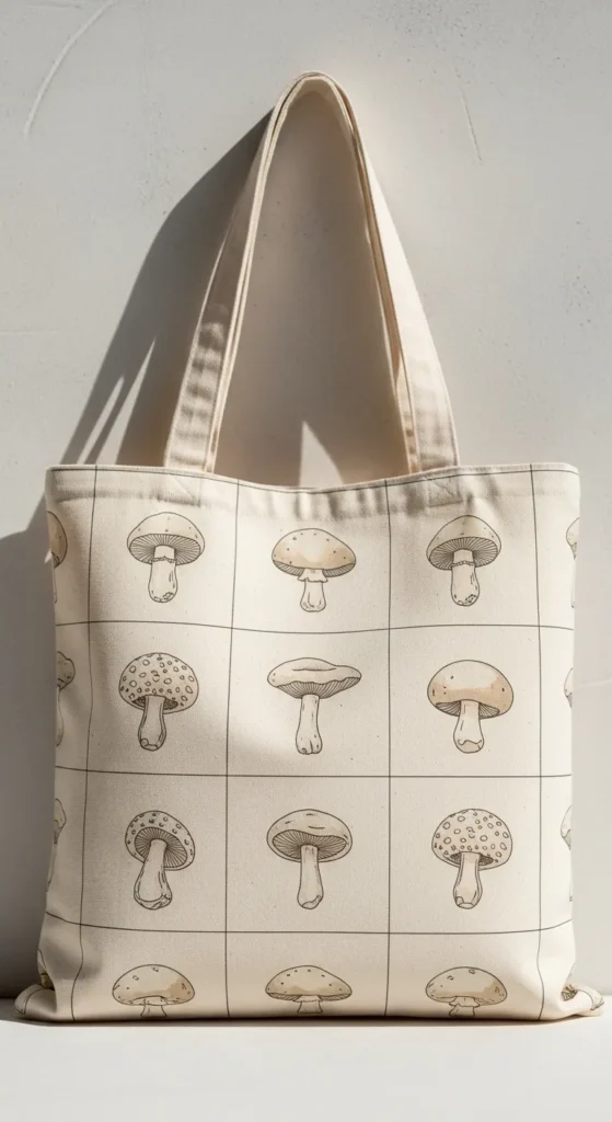  Soft Cream Mushroom Grid