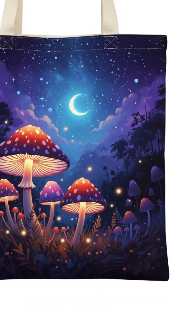 Starry Mushroom Night Sky