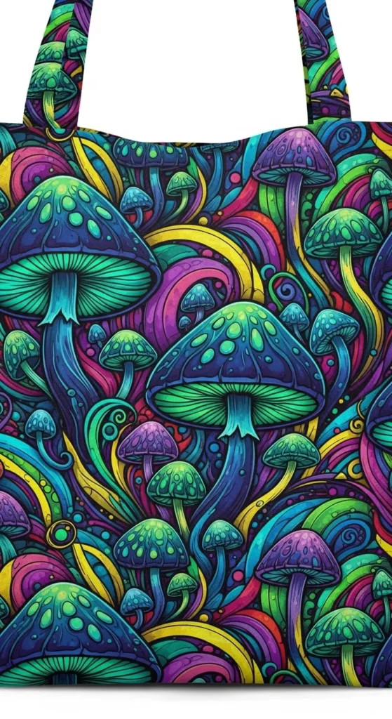  Swirling Fantasy Mushroom Pattern