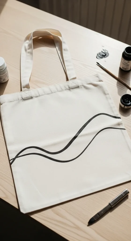 Thin Black Line Wave Design